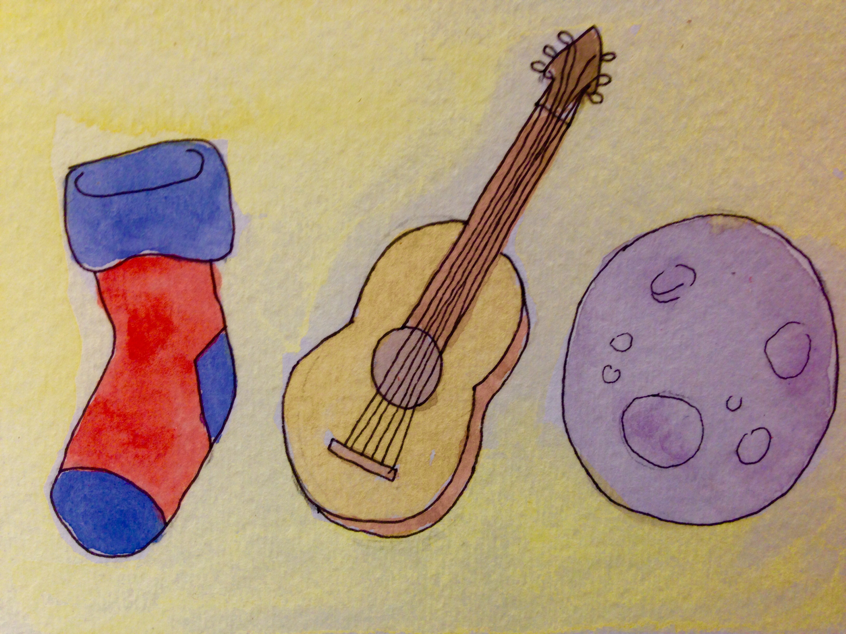 Socks, Guitar, Moon